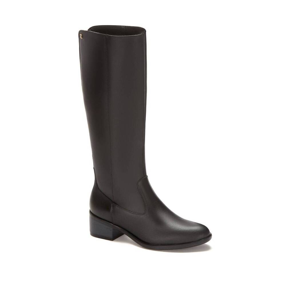 NEW ANDREA leather knee high boots in black